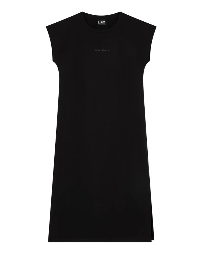 EA7 Kleid mit Logo-Applikation - Schwarz Schwarz