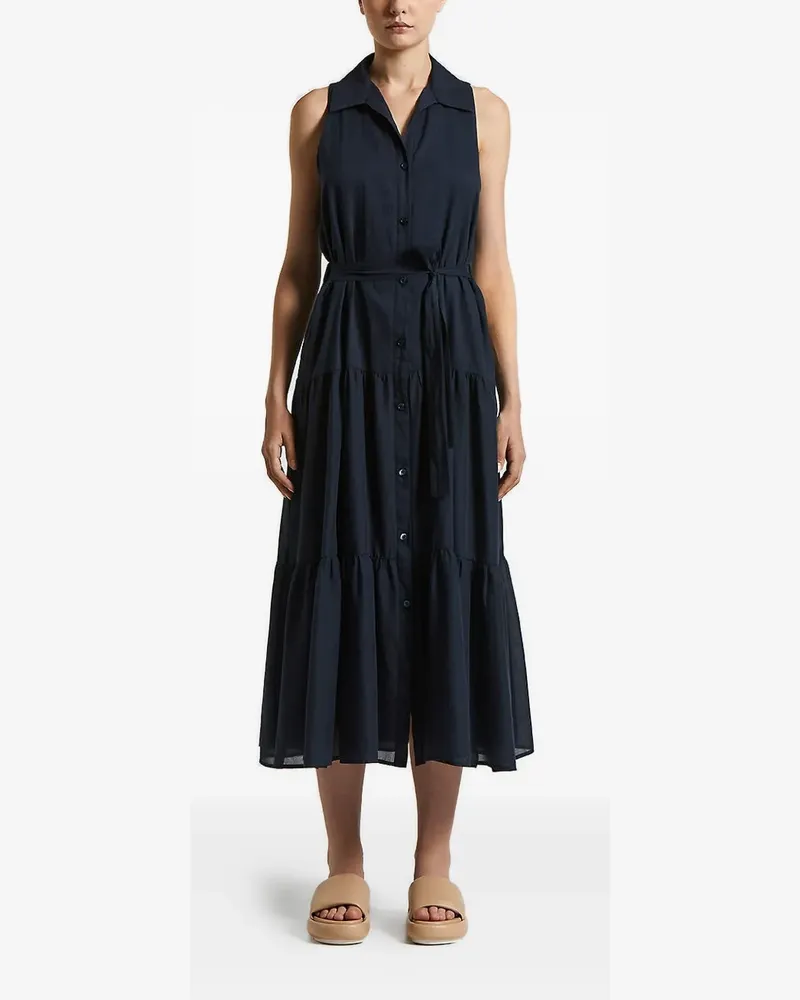 Peserico Gestuftes Easy Midikleid - Blau Blau