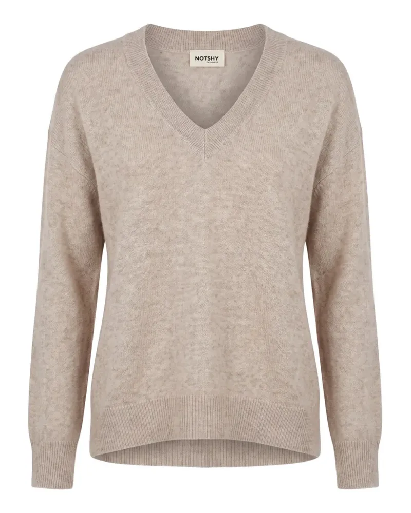 Not Shy V-neck cashmere sweater - Nude Nude
