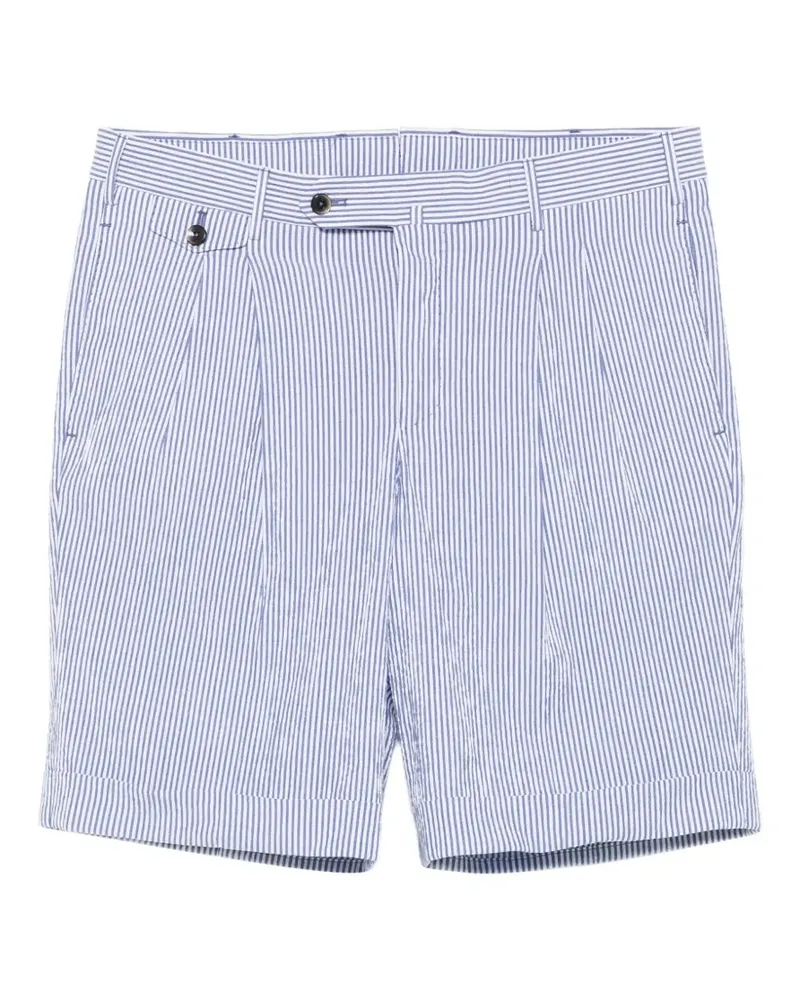 PT TORINO striped seersucker shorts - Blau Blau