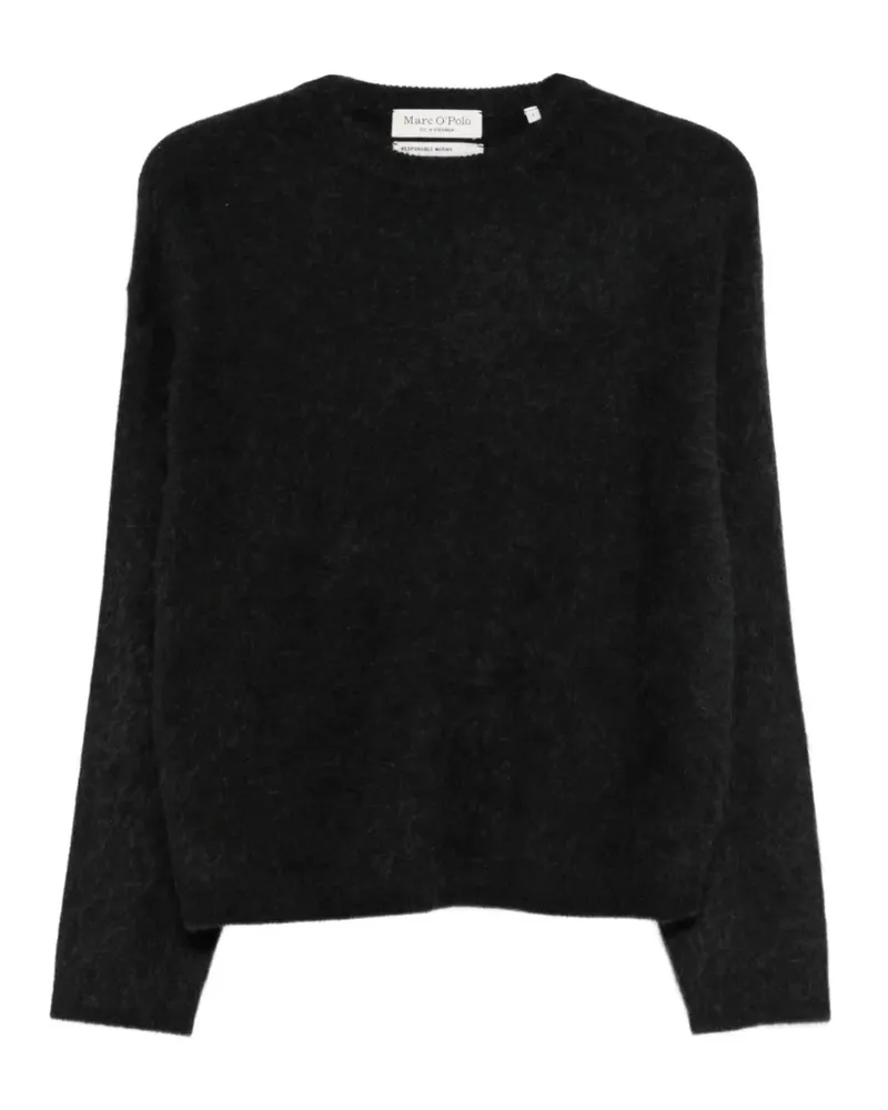 Marc O'Polo Pullover aus gebürsteter Wolle - Schwarz Schwarz