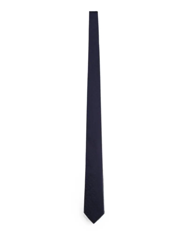 Giorgio Armani Seidenkrawatte aus Logo-Jacquard - Blau Blau