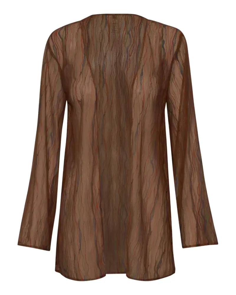 Baobab Collection Semi-transparentes Gola Hemd - Braun Braun