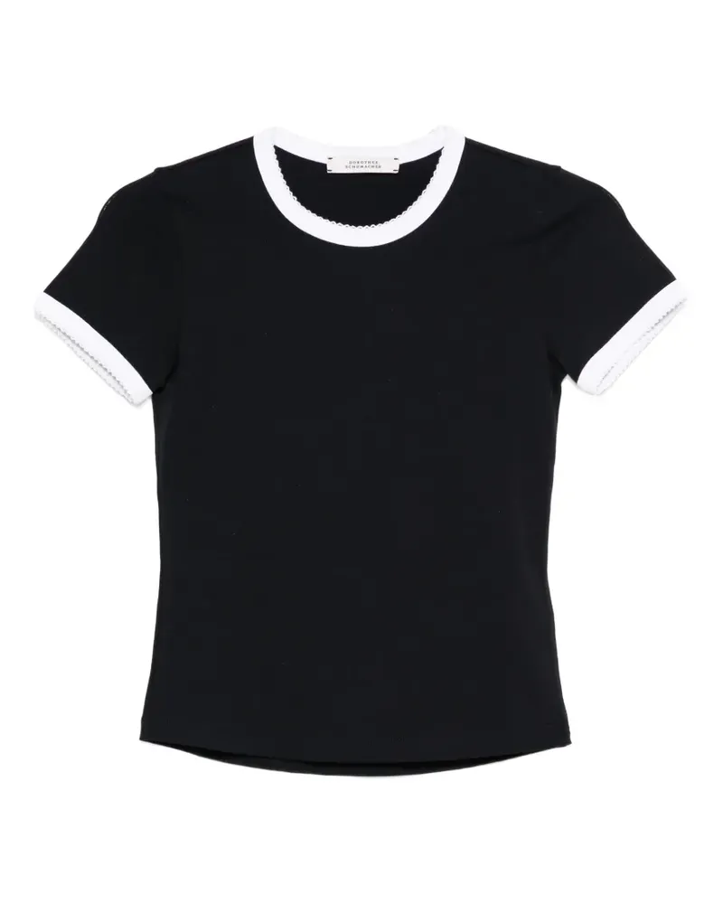 Dorothee Schumacher T-Shirt mit Wellensaum - Schwarz Schwarz