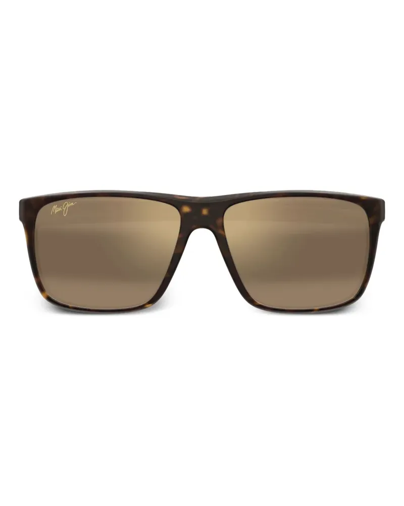 Maui Jim Sonnenbrille mit eckigem Gestell - Braun Braun