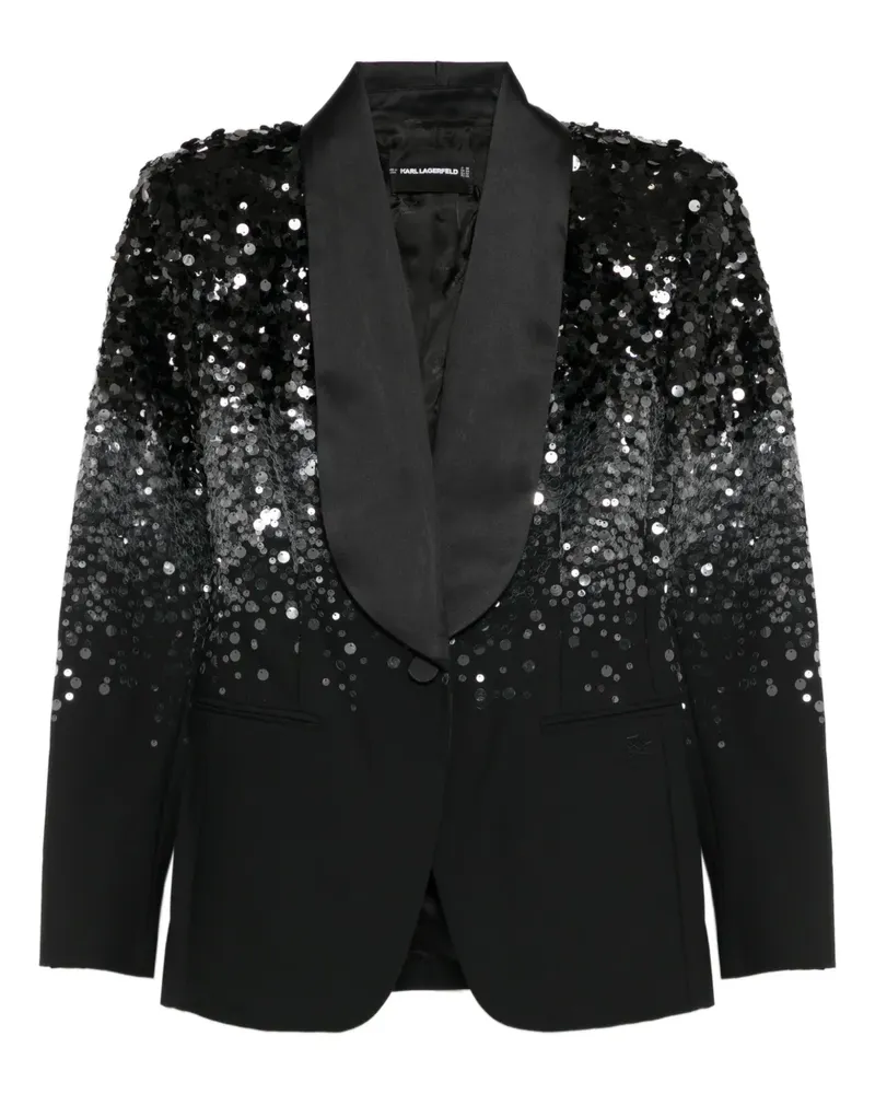 Karl Lagerfeld Karl Studio degrade blazer - Schwarz Schwarz