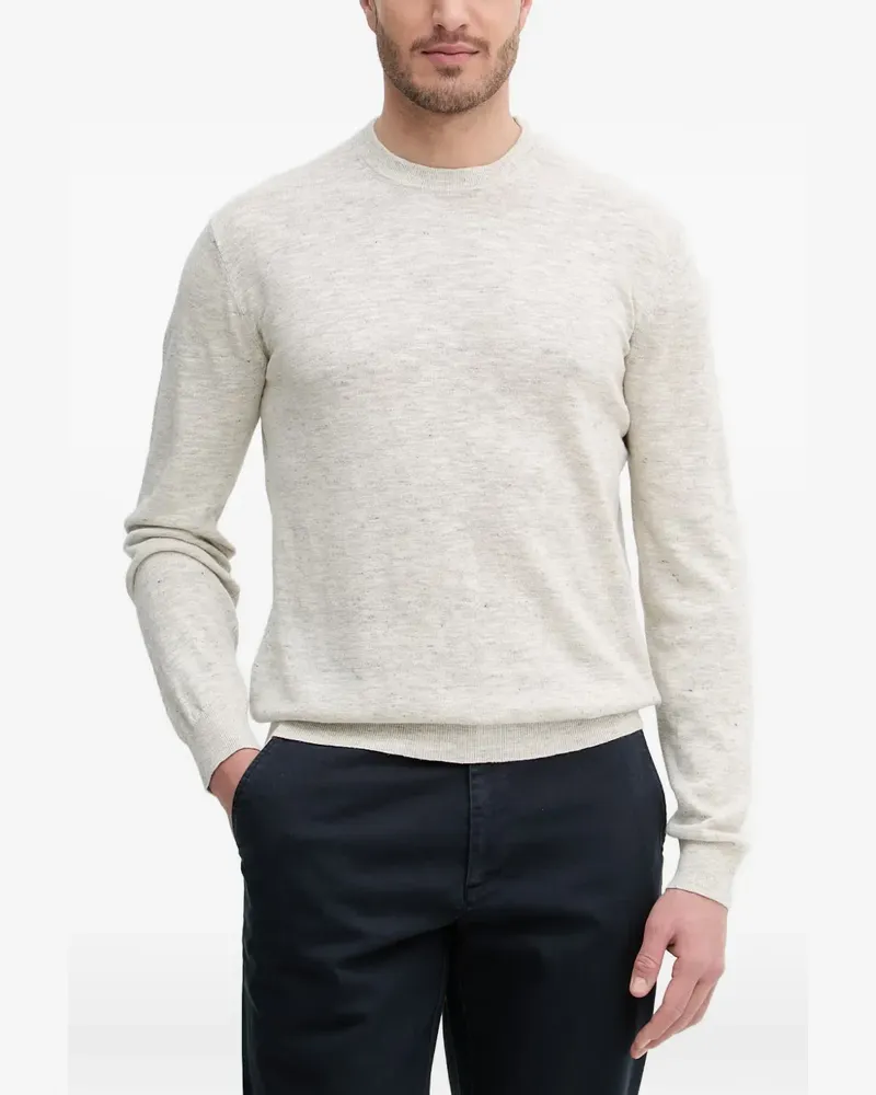 Barbour Flaxby crew-neck marl-effect sweater - Nude Nude