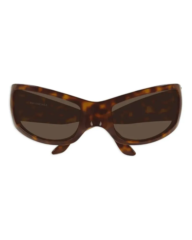 Balenciaga Sonnenbrille mit geometrischem Gestell - Braun Braun