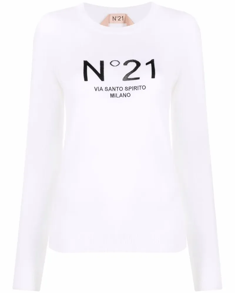 N° 21 Pullover mit Logo - Nude Nude