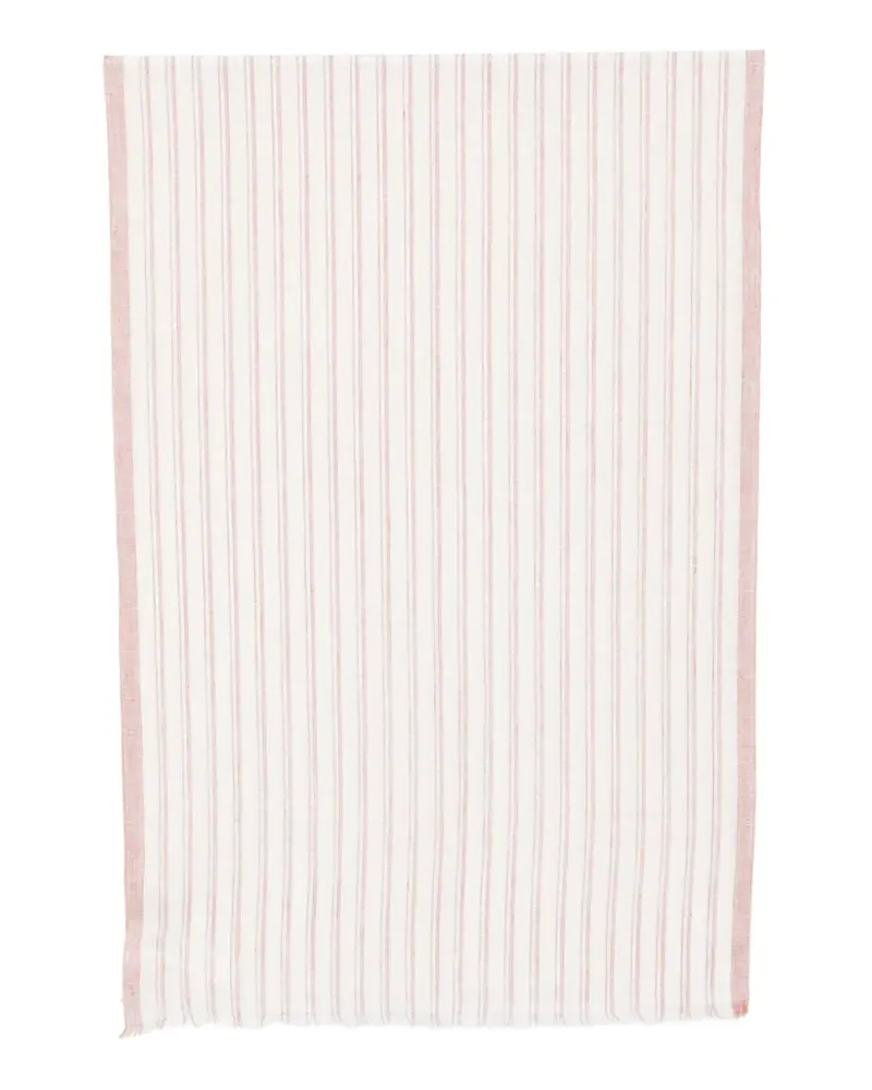 Eleventy striped fringed scarf - Weiß Weiß