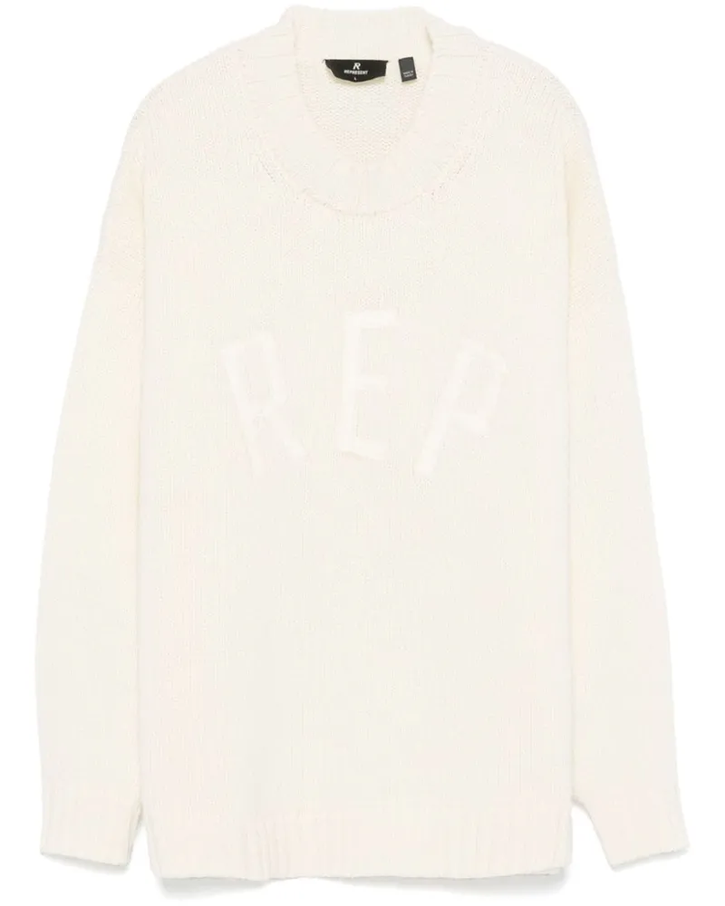 REPRESENT Pullover mit Logo - Weiß Weiß
