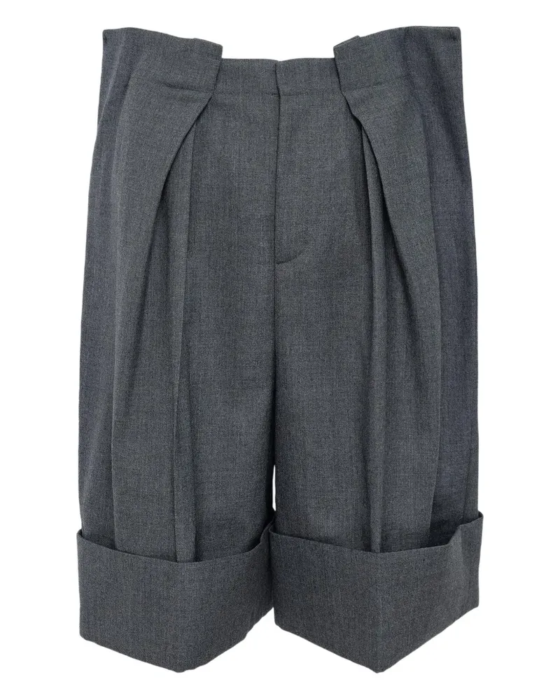 ENFÖLD pleats-effect bermuda shorts - Grau Grau