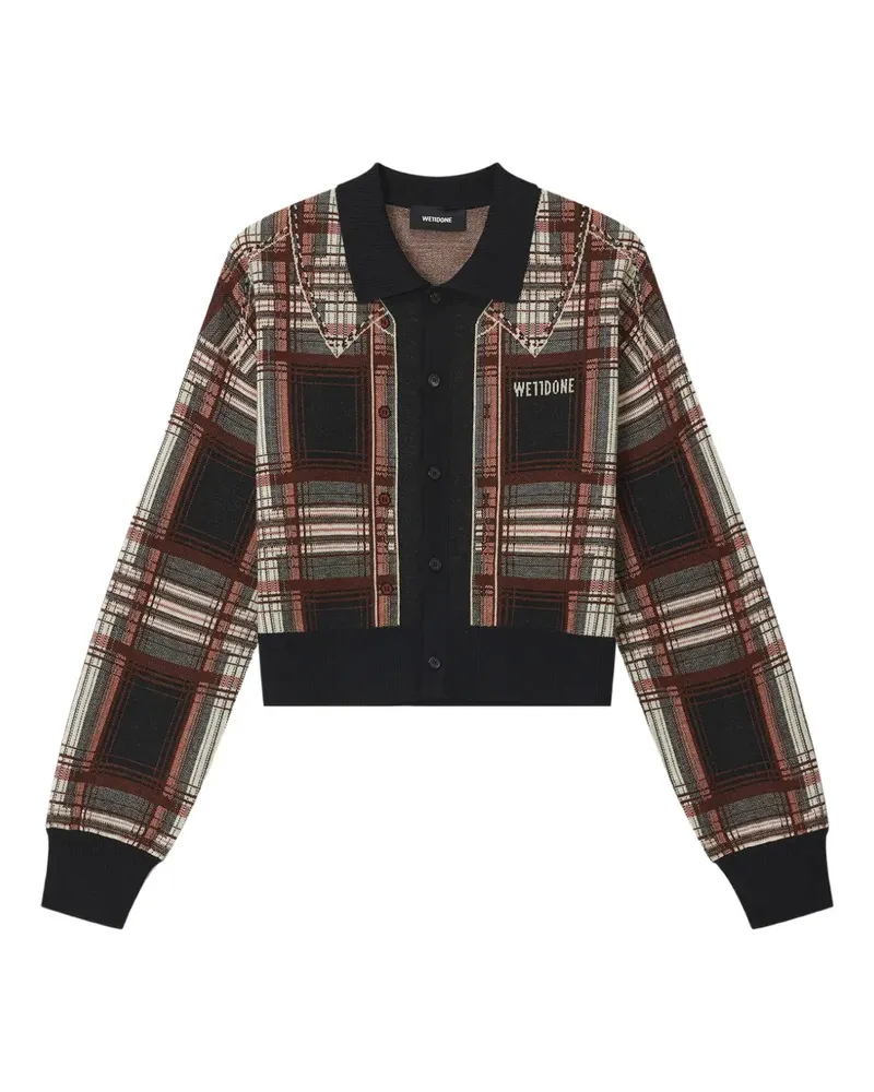 WE 11 DONE Karierter Cardigan - Braun Braun