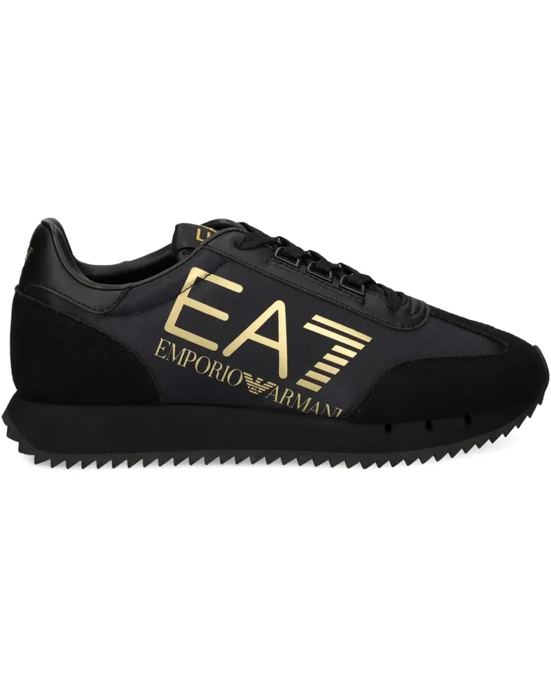 EA7 Sneakers mit Logo - Schwarz Schwarz