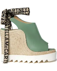 Stella McCartney Gaia Wedge-Espadrilles 100mm Grün