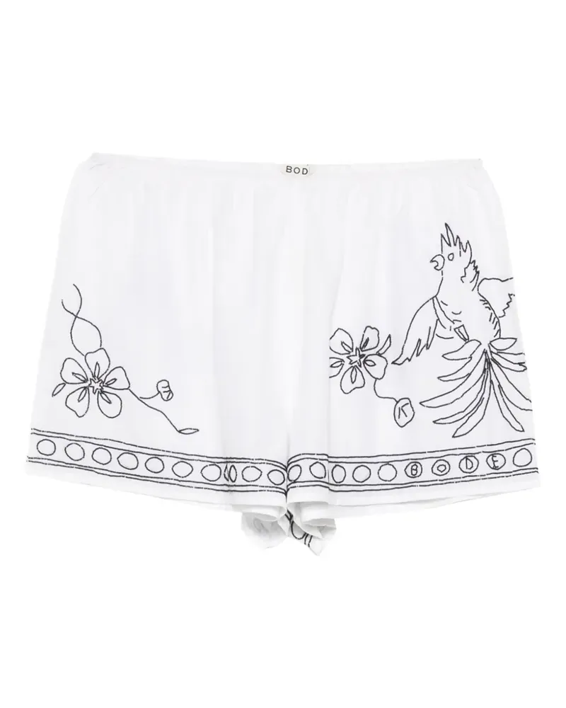 BODE beaded shorts - Weiß Weiß