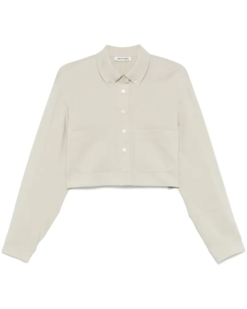 LOW CLASSIC Cropped-Hemd mit Taschen - Grün Grün