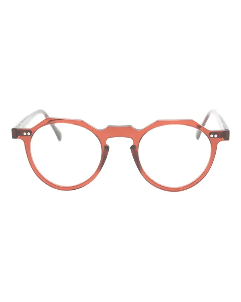 Lesca Bloc Brille mit geometrischem Gestell - Rot Rot