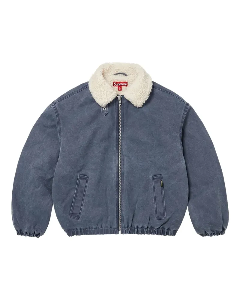 Supreme Being Bomberjacke mit Shearling-Futter - Blau Blau