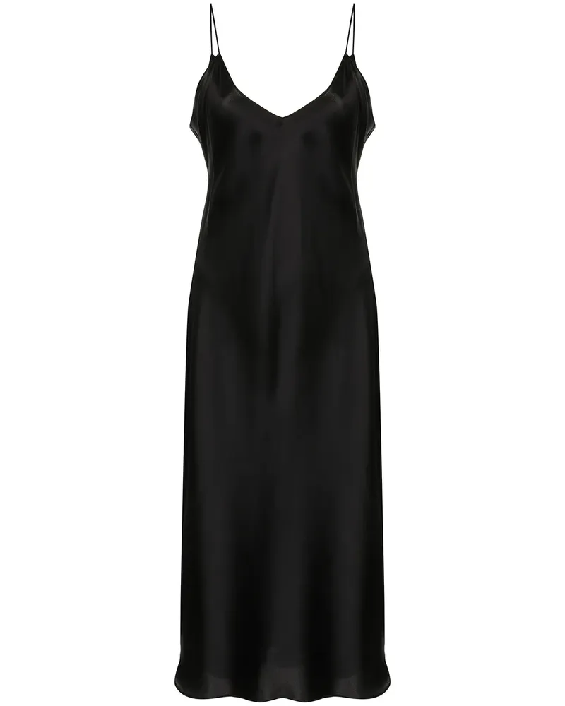 Nili Lotan Midikleid aus Seide - Schwarz Schwarz