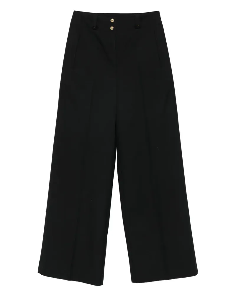 Moncler Wide-Leg-Hose mit Bundfalten - Schwarz Schwarz