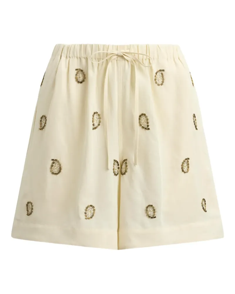 Ralph Lauren Paisley-Shorts mit Perlen - Nude Nude