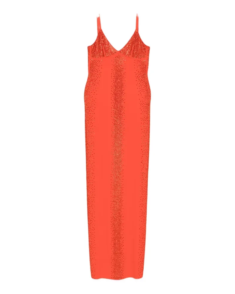 Patrizia Pepe rhinestone-embellished maxi dress - Orange Orange
