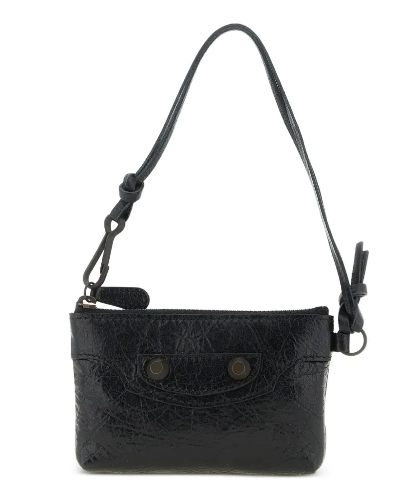 Balenciaga Le City studded leather clutch - Schwarz Schwarz