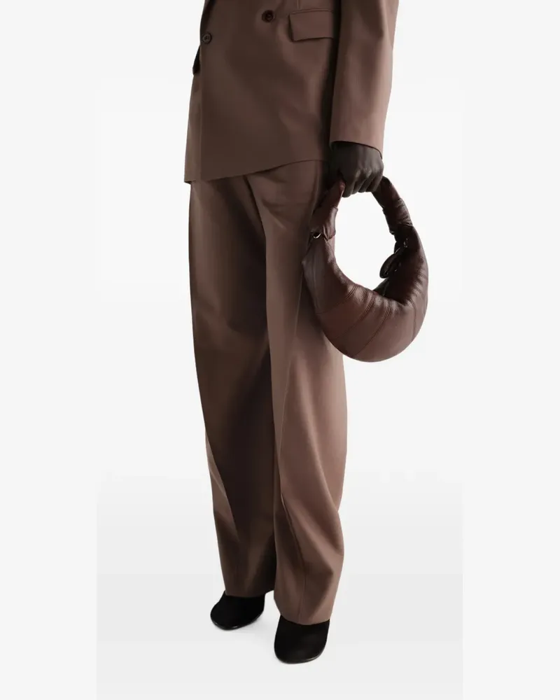 Christophe Lemaire mini Fortune Croissant bag in goat leather - Braun Braun