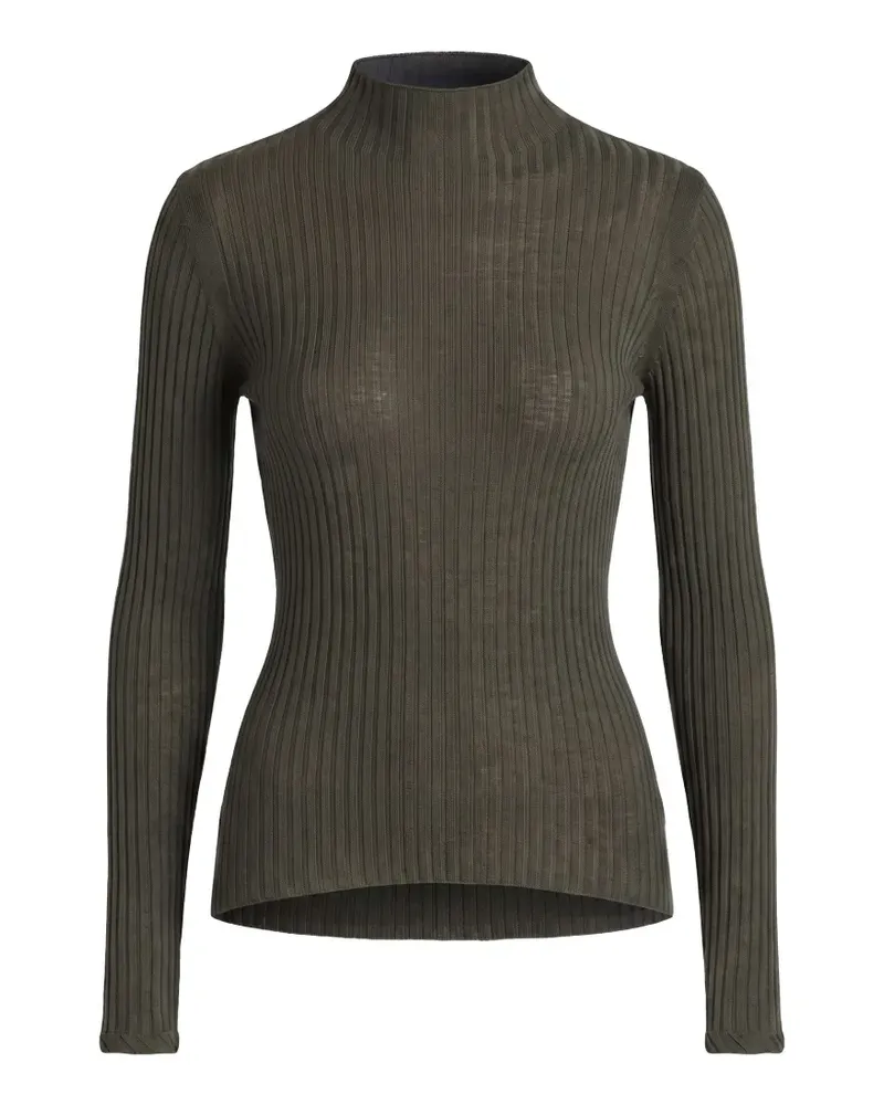 Patrizia Pepe ribbed-knit high-neck sweatshirt - Grün Grün