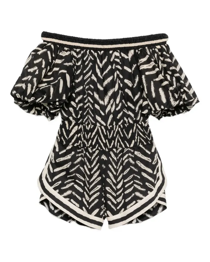 Johanna Ortiz geometric-pattern jumpsuit - Schwarz Schwarz