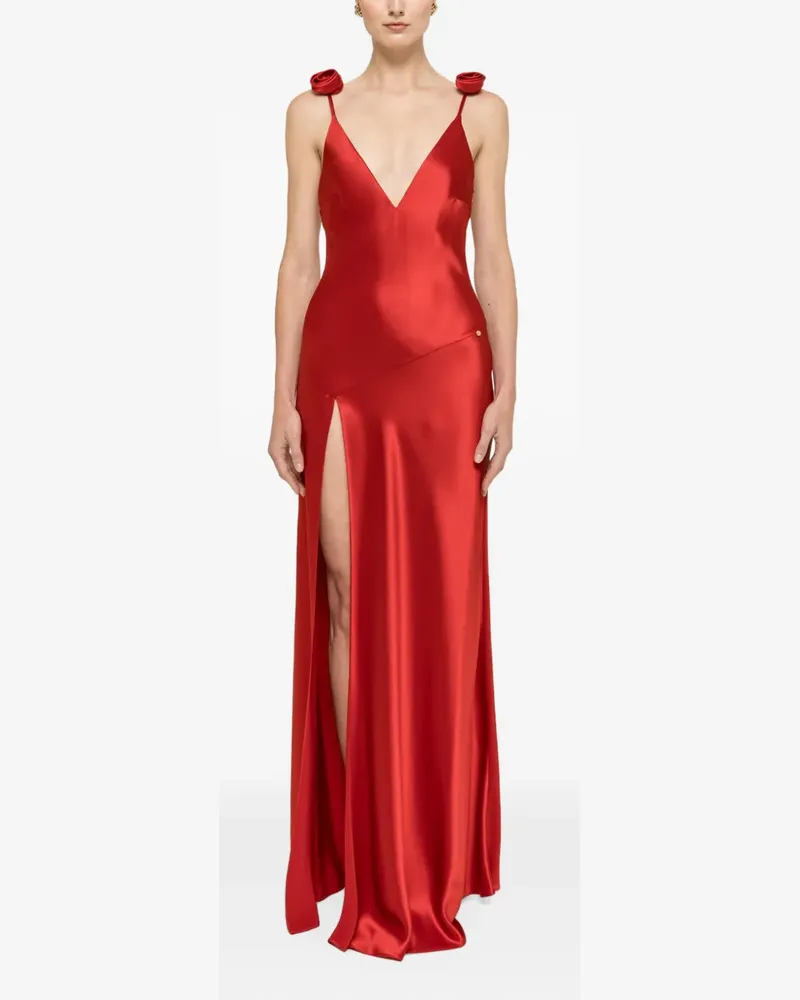 NISSA Rückenfreies Maxikleid aus Satin - Rot Rot