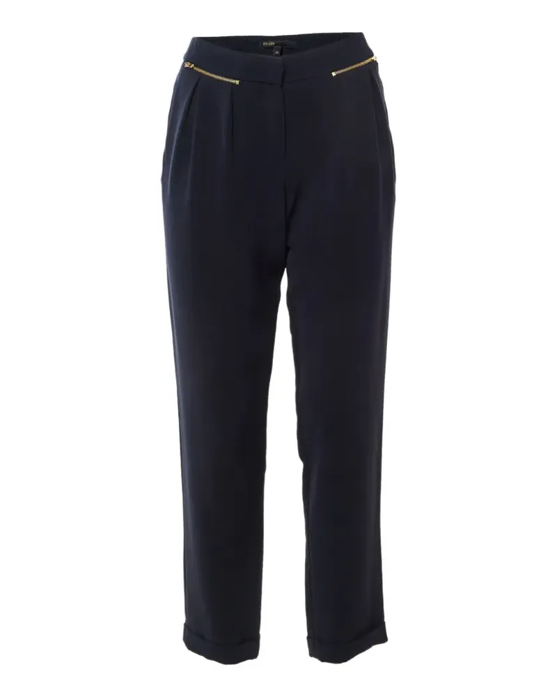 Maje Laurent Straight-Leg-Hose mit Falten - Blau Blau