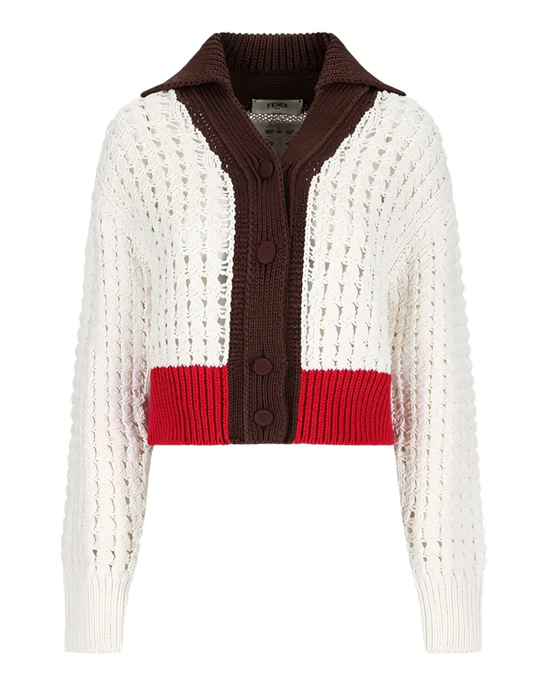 Fendi Chunky cotton cardigan - Weiß Weiß