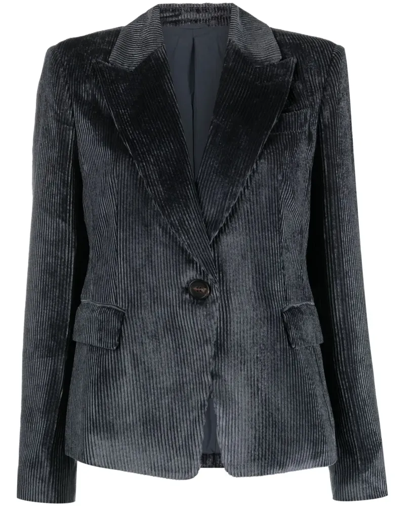 Brunello Cucinelli Blazer aus Cord - Blau Blau