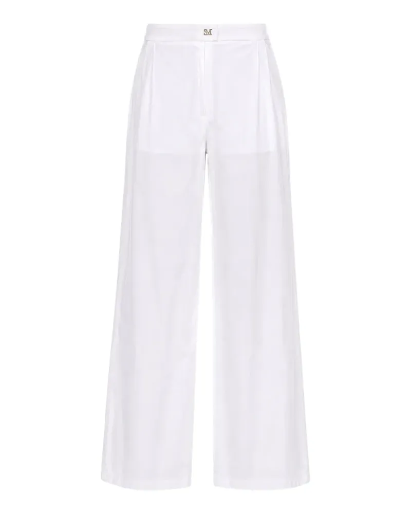 Max Mara pleated wide-leg trousers - Weiß Weiß
