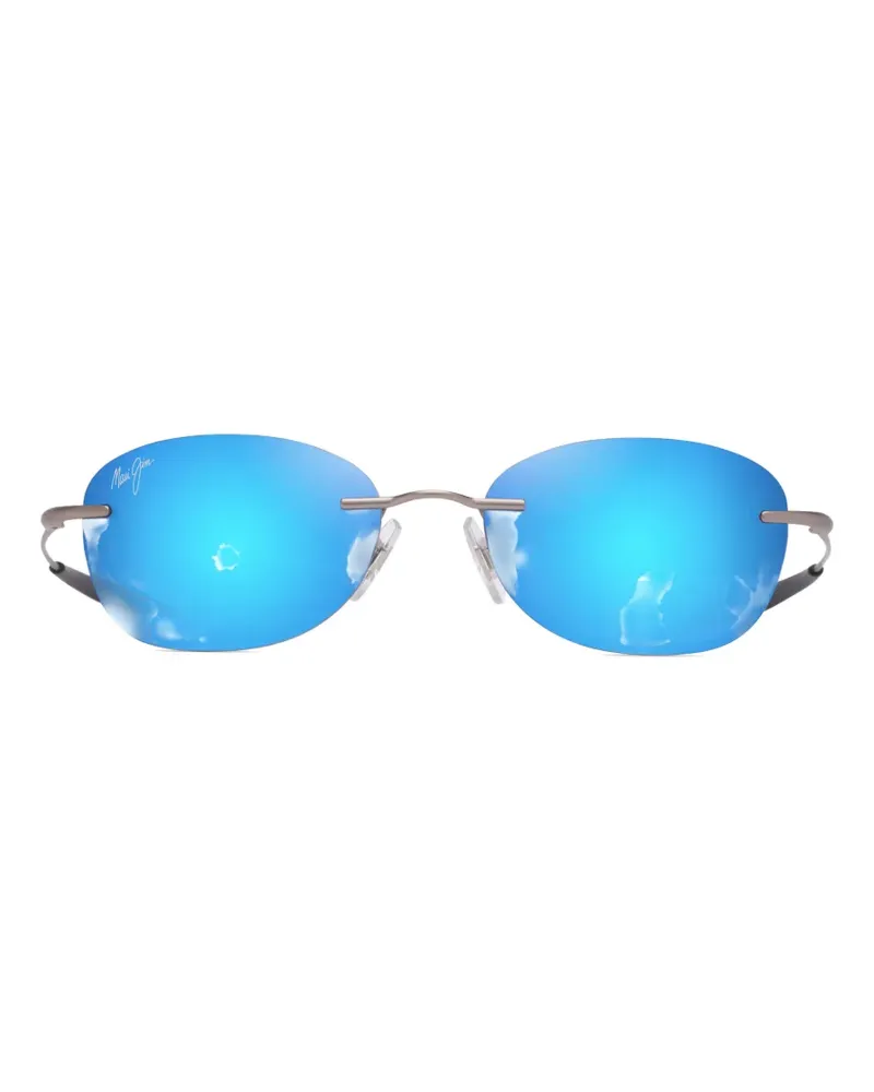 Maui Jim Ovale Kanaio Coast Sonnenbrille - Silber Silber