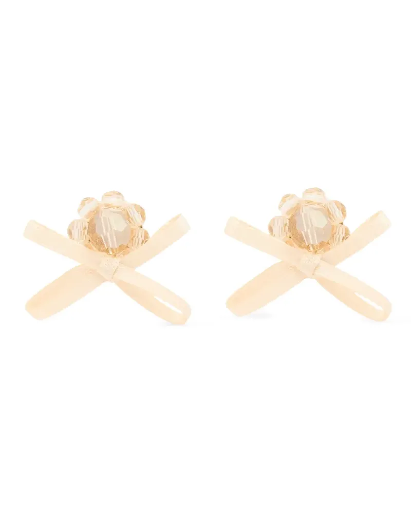 Simone Rocha crystal-embellished earrings - Nude Nude