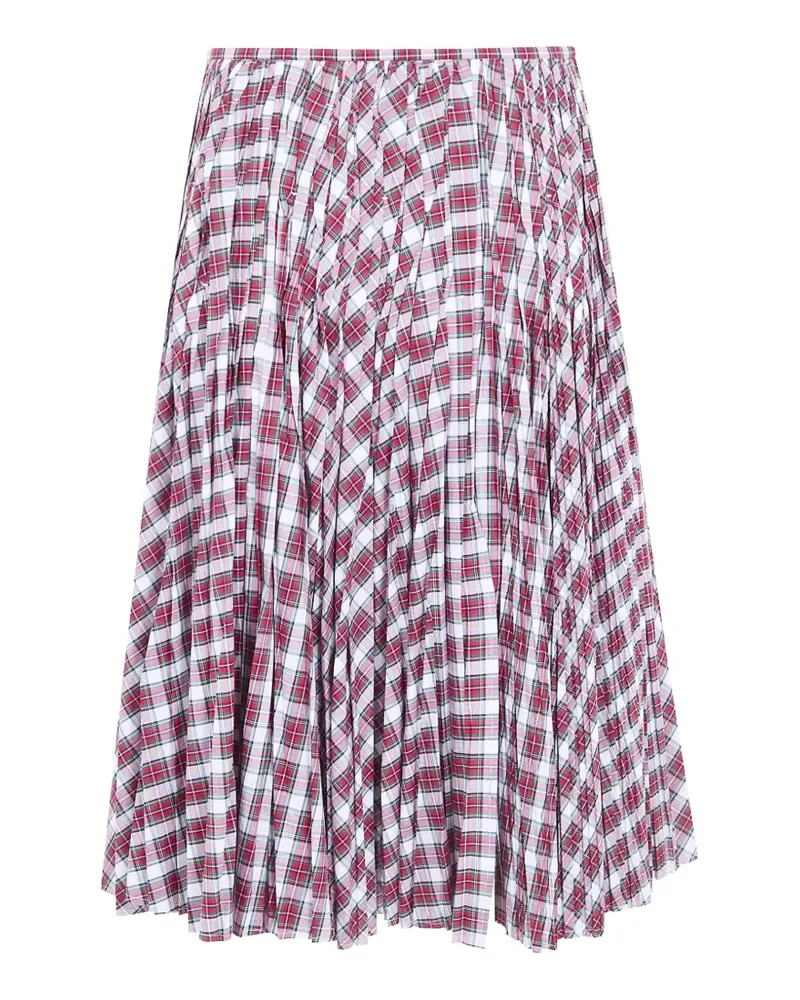 N° 21 check-pattern pleated midi skirt - Rot Rot