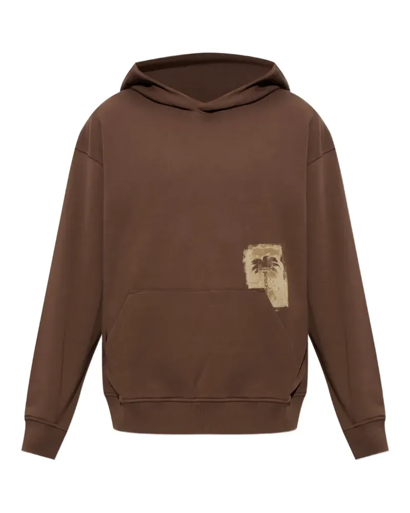 Palm Angels palm tree-patch hoodie - Braun Braun