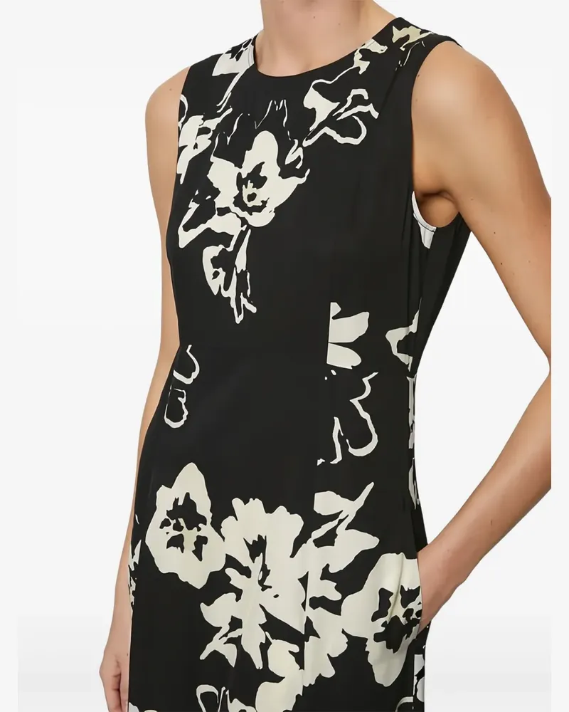 Marc O'Polo Ärmelloses Kleid mit Blumen-Print - Schwarz Schwarz