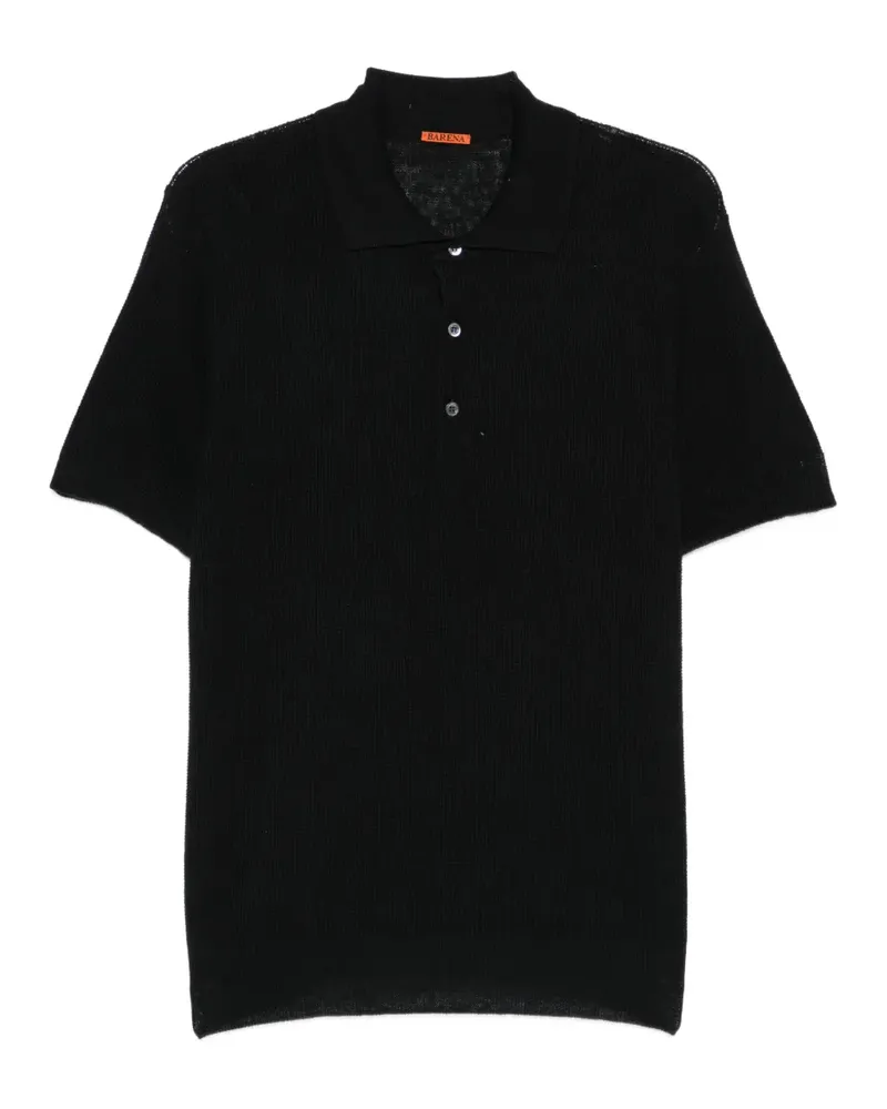 BARENA ribbed polo shirt - Schwarz Schwarz