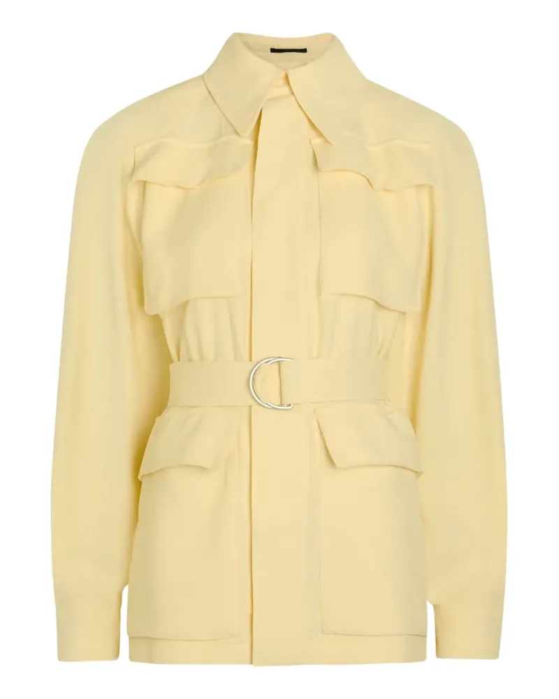 WARDROBE.NYC Wildlederjacke mit aufgesetzten Taschen - Gelb Gelb