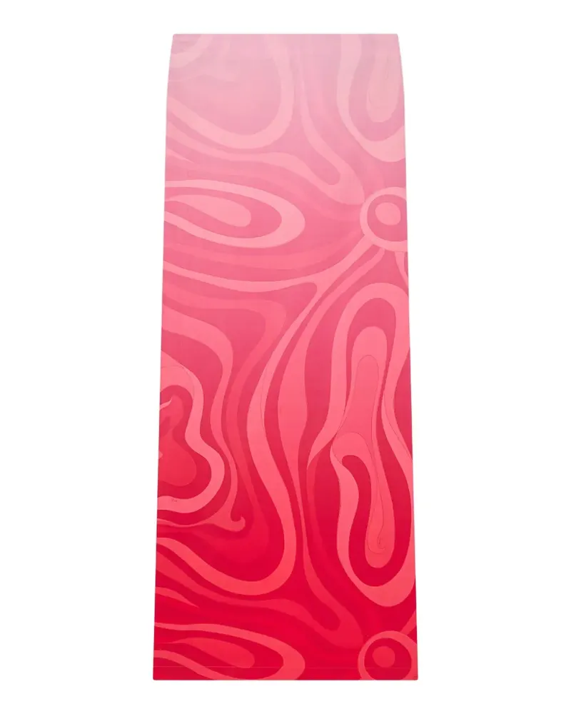 Emilio Pucci Popeline-Rock mit Marmo Dégradé-Print - Rot Rot