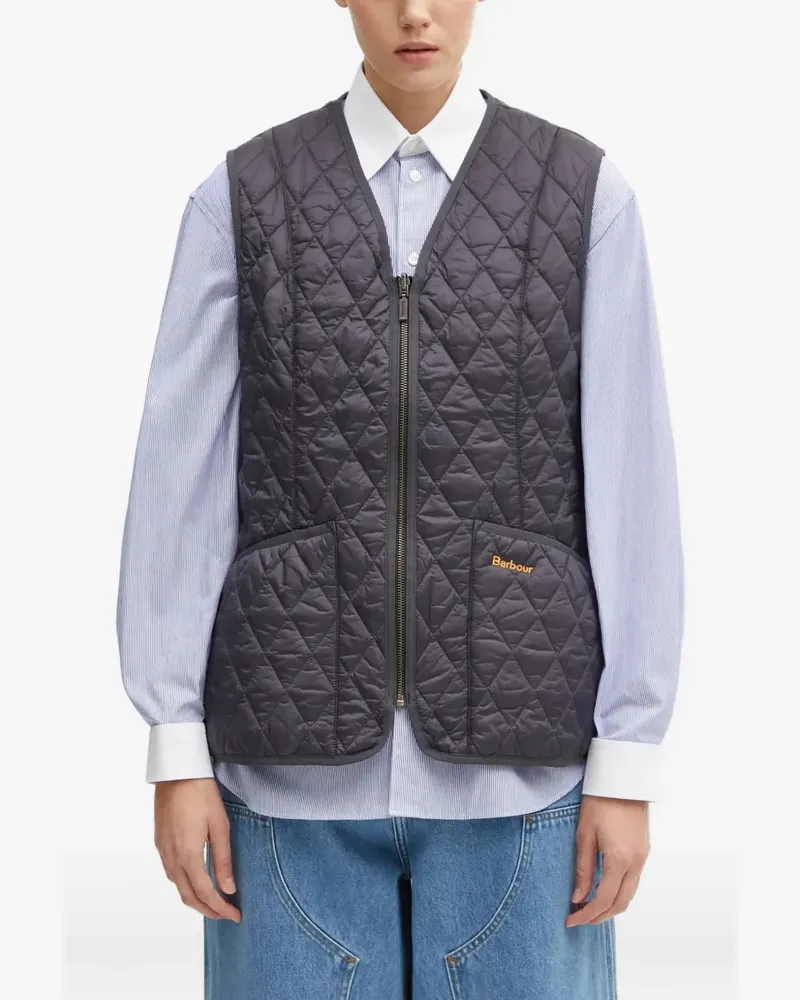 Barbour quilted zipped vest - Grau Grau