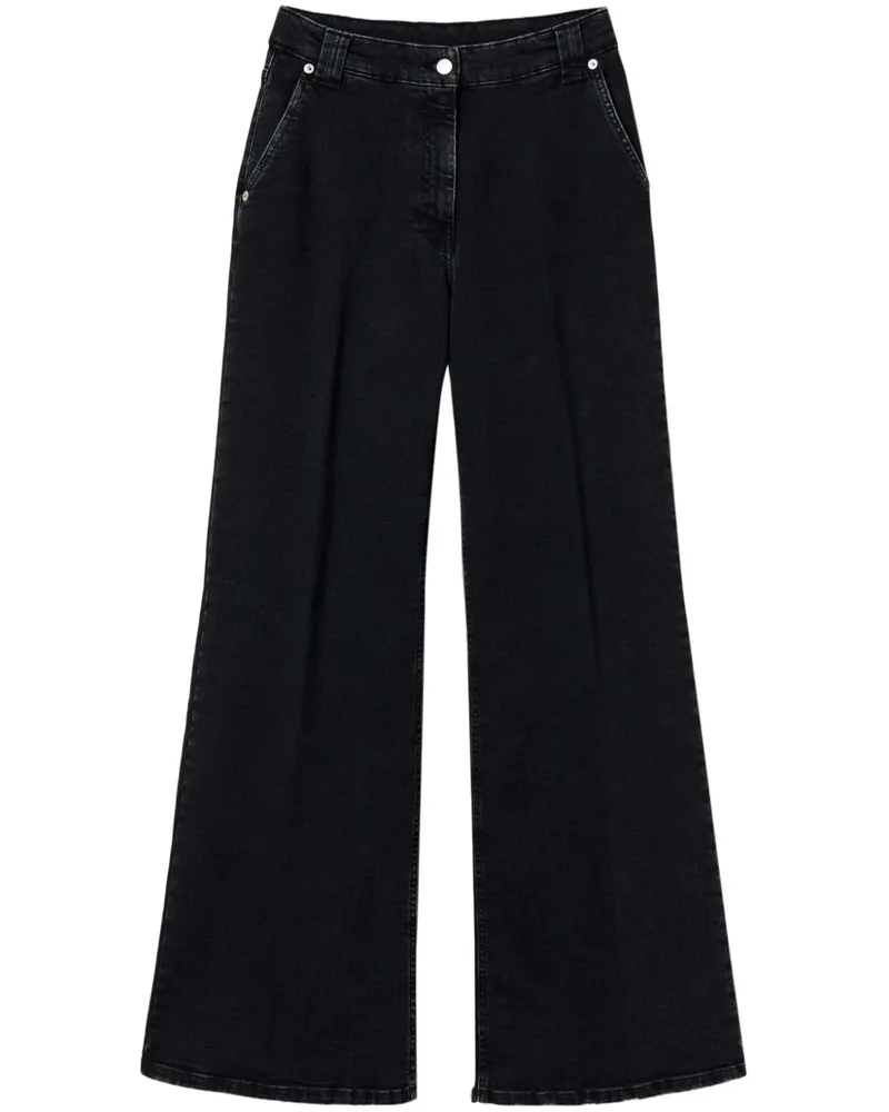 Twin-Set Weite Jeans mit Bügelfalten - Schwarz Schwarz