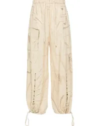 Acne Studios Weite Hose mit Trompe-l'oeil-Print Nude