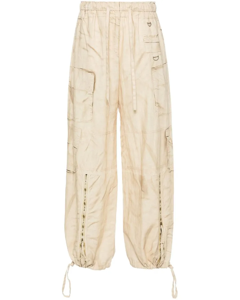 Acne Studios Weite Hose mit Trompe-l'oeil-Print - Nude Nude