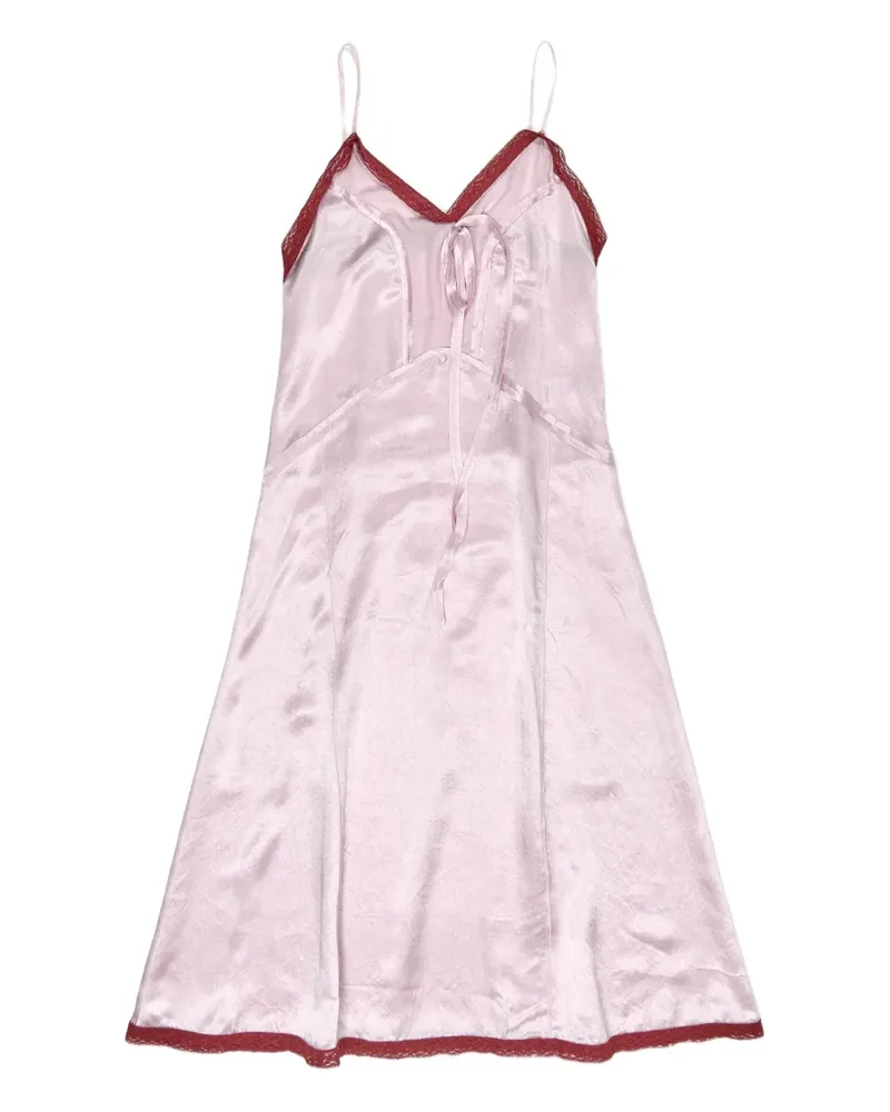 BIMBA Y LOLA Midikleid mit Spitzenbesatz - Rosa Rosa