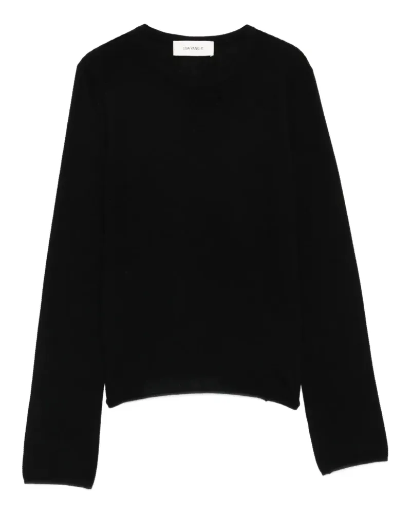 Lisa Yang Georgie long-sleeve crew-neck top - Schwarz Schwarz